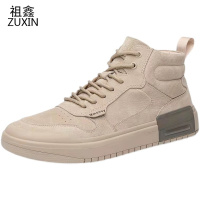 祖鑫2021马丁靴男潮鞋英伦风高帮休闲复古工装鞋秋季男靴真皮沙漠短靴子男