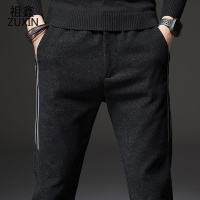 祖鑫2021秋季新款休闲裤男宽松直筒裤子男韩版潮流磨毛男士长裤秋冬款