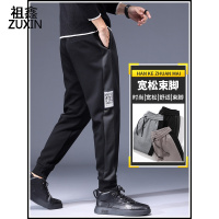 祖鑫2021秋季九分裤子男潮流帅气新款百搭时尚拼接宽松束脚运动休闲裤