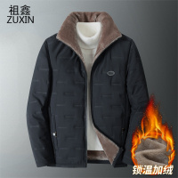 祖鑫2021中年棉衣男士爸爸冬季外套加绒加厚羽绒棉服宽松中老年人冬装棉袄