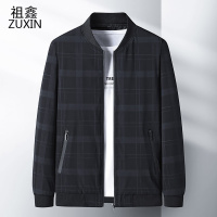 祖鑫2021中年棒球领夹克衫春秋季中老年人休闲爸爸秋装外套男士上衣服