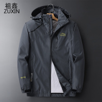祖鑫2021外套男士春秋季薄款青中年秋装户外冲锋衣冬季宽松大码运动夹克衫