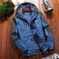 祖鑫2021户外中老年冲锋衣男三合一可拆卸两件套秋冬季加绒加厚登山服外套