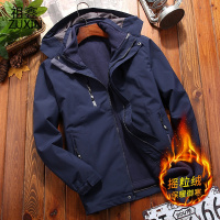 祖鑫2021户外冲锋衣男中老年三合一可拆卸两件套秋冬季加绒加厚登山服外套