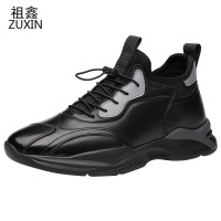 祖鑫2021男士棉鞋冬季加绒保暖真皮运动休闲鞋高帮二棉皮鞋韩版潮流男鞋子