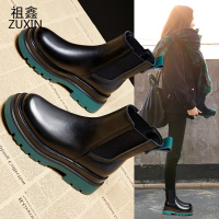 祖鑫2021马丁靴女英伦风年新款烟筒靴秋款女鞋切尔西短靴春秋单靴