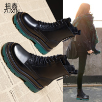祖鑫2021马丁靴女鞋年新款秋冬款英伦风真皮靴子秋季短靴春秋单靴