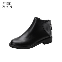 祖鑫短靴女2021年秋冬季新款加绒雪地靴子瘦瘦女鞋平底马丁靴春秋单靴