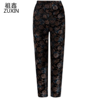 祖鑫2021奶奶裤子加绒加厚妈妈丝绒裤直筒高腰老太太冬季裤外穿老年人女裤