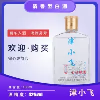 津小飞清香型白酒100ml玻璃瓶装 42°甘润清冽酒
