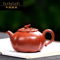 卡丝拉狄品牌宜兴紫砂壶原矿手工名家茶具茶壶套装降坡泥柿子125cc