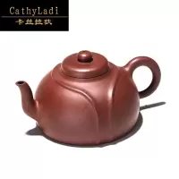 卡丝拉狄品牌紫砂壶茶具茶壶套装手工老紫泥 供春壶 龙带壶475ml送礼家用