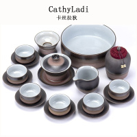 茶具套装功夫茶具复古整套柴烧盖碗茶海茶杯家用泡茶器