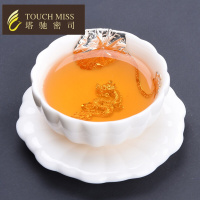 白瓷个人杯陶瓷主人杯家用镶银单杯功夫茶具茶杯