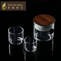 旅行功夫茶具套装便携包快客杯玻璃茶壶茶杯户外一壶二杯内银饰