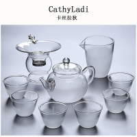 玻璃茶具套装家用简约耐高温功夫茶杯子泡茶壶