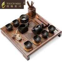 鸡翅木茶盘茶具套装办公家用功夫紫砂壶茶杯整套