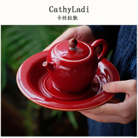 日式家用办公陶瓷茶壶小号泡茶器功夫茶具色釉单壶红茶绿茶泡茶壶