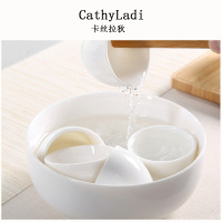 白瓷大号茶洗家用笔洗陶瓷茶具配件洗杯碗茶道六君子零配水盂水洗