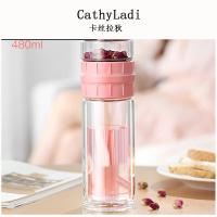 茶水分离双层玻璃水杯办公室内胆过滤便携防摔保温大容量泡茶杯子