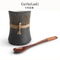 质朴简单鎏金马克杯办公杯咖啡杯茶杯家用陶瓷杯个性陶瓷水杯