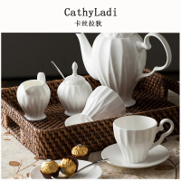 骨瓷咖啡杯茶壶花茶具英式下午茶餐具红茶杯茶具套装送礼套装