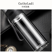 茶水分离泡茶杯双层玻璃杯便携大容量随手杯男女过滤水杯子定制