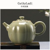 景德镇汝窑分寸手工陶瓷茶壶可养开片家用功夫茶具青瓷泡茶器单壶