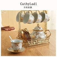 欧式骨瓷咖啡具套装咖啡杯碟家用陶瓷西式茶具下午茶杯带