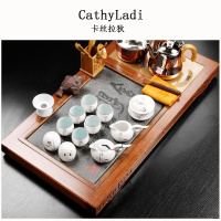 花梨木茶盘茶具实木整套装陶瓷全自动泡茶器茶艺喝茶杯简约办公室