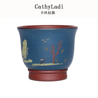 IKXO品牌 宜兴紫砂杯功夫主人杯陶瓷品茗小茶杯秋意杯