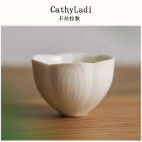 IKXO品牌月见花品茗杯 仿生功夫小茶杯子 景德镇陶瓷茶杯 人文茶器