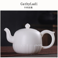 德化猪油白茶壶品茗功夫茶具单壶手工高白瓷泡茶壶单壶礼品