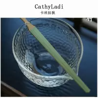 竹泉手工玻璃绿茶泡茶器 碗泡 日本锤纹玻璃绿茶专用盖碗茶壶茶具
