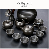 紫砂茶具套装宜兴整套茶壶家用陶瓷办公泡茶盖碗喝茶杯功夫茶具