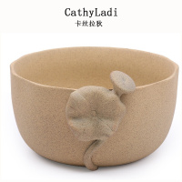 陶瓷粗陶茶洗杯洗碗大号养鱼水培植物盆栽茶渣桶笔洗功夫茶具配件