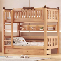 兰秀家居 全实木上下床双层床两层同宽平行床小户型双人子母床上下铺儿童床