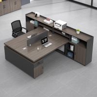 现代员工桌工位桌房产中介办公桌电脑桌贝壳链家中环优居门店桌椅椅子