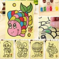 儿童沙画创意宝宝幼儿园彩沙diy手工制作涂色玩具无毒彩沙纸