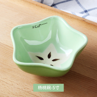 杨桃碗+勺 活动水果(米饭碗+勺)可爱2件套创意陶瓷餐具儿童卡通西瓜甜品碗