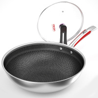 康巴赫不粘锅第三代炒锅316L不锈钢炒菜锅家用电磁炉燃气灶通用