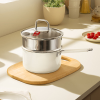 康巴赫奶油风316L不锈钢奶锅