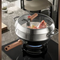 康巴赫钛香铁锅无涂层家用炒菜锅燃气电磁炉专用超强防锈铁锅新品