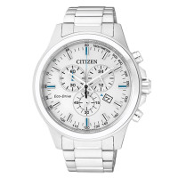 国行 西铁城(CITIZEN)手表 光动能不锈钢表带休闲商务 男士腕表 AT2310-57A
