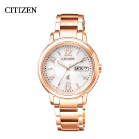 国行 西铁城(CITIZEN)手表 光动能不锈钢表带 商务时尚简约女表 EW2422-55AB