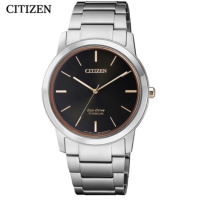 国行 西铁城(CITIZEN)手表 光动能超级钛表壳双按式三折扣表带优雅商务女表FE7024-84E