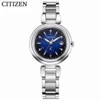 国行 西铁城(CITIZEN)手表舒博钛钻石镶嵌日期显示光动能电波女表 ES9460-53M
