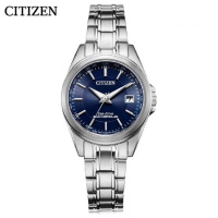 新品 国行西铁城(CITIZEN)手表 馨悦之旅系列光动能电波时尚商务蓝盘女表EC1180-81L