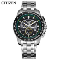 新品 国行西铁城(CITIZEN)PROMASTER系列光动能万年历潮流运动墨绿表盘光动能男表BL5578-51E