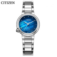 新品 国行西铁城(CITIZEN)CITIZEN L系列光动能不锈钢湖蓝色贝母表盘商务女表EM0910-80N